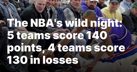 The NBA’s wild night: 5 teams score 140 points, 4 teams score 130 in losses
